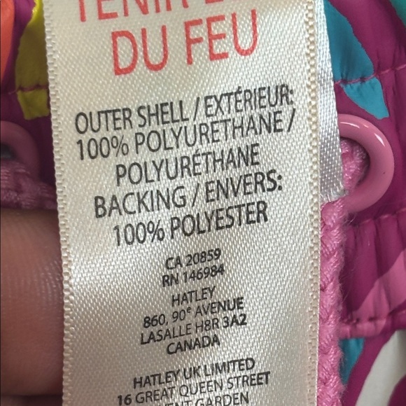 Hatley Pink Rainbow Joggers Kids Sz 8 Rain Pant Pocket Elastic Drawstring Waist - Picture 3 of 8